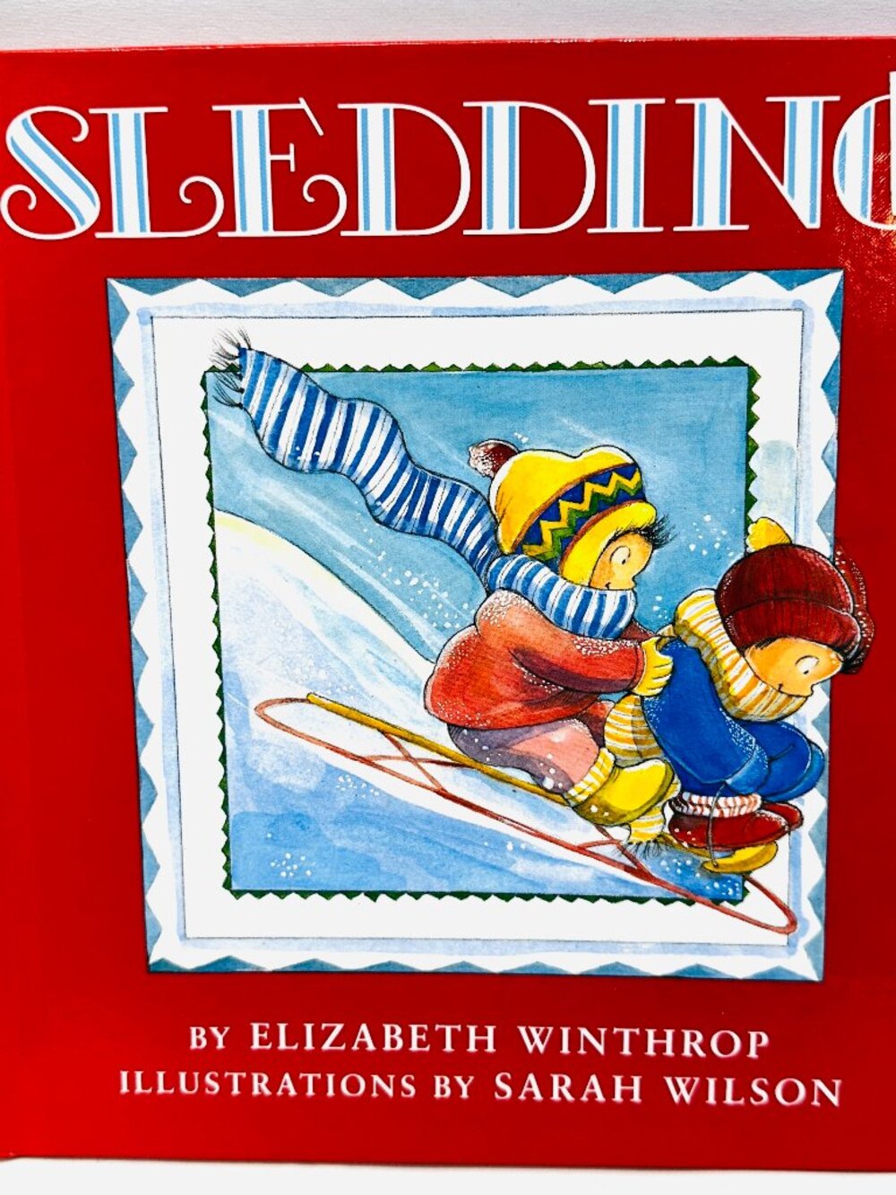 SLEDDING Hardcover by Elizabeth Winthrop EXCELLENT - Picture 1 of 3